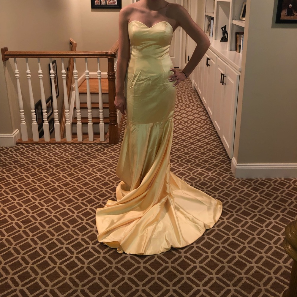 Yellow Prom Dress,  Size Medium